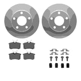 R1 Concepts 01-05 Audi Allroad Quattro Rear Carbon Coated Brake Rotor Set w/Optimum OE Pads and Hardware by R1 Concepts RNC-WDUH1-73092