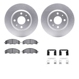 R1 Concepts 08-11 Ford Focus Front Carbon Coated Brake Rotor Set w/Optimum OE Pads and Hardware by R1 Concepts RNC-WDUH1-99046