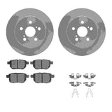 R1 Concepts 09-24 Lexus CT200h Rear Carbon Coated Brake Rotor Set w/Ceramic Pads and Hardware by R1 Concepts RNC-WDWH1-76081