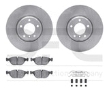 R1 Concepts 95-01 BMW 750iL Front Brake Rotor Set w/Euro Ceramic Pads and Hardware