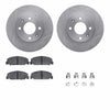 R1 Concepts 88-89 Honda CRX Front Brake Rotor Set w/Optimum OE Pads and Hardware