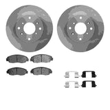 R1 Concepts 98-02 Honda Accord Front Brake Rotor Set w/Optimum OE Pads and Hardware by R1 Concepts RNC-WFUH1-59244