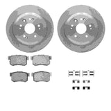 R1 Concepts 10-15 Honda Accord Crosstour Rear Brake Rotor Set w/Optimum OE Pads and Hardware by R1 Concepts RNC-WFUH1-59294