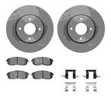 R1 Concepts 07-12 Nissan Sentra Front Brake Rotor Set w/Optimum OE Pads and Hardware by R1 Concepts RNC-WFUH1-67365