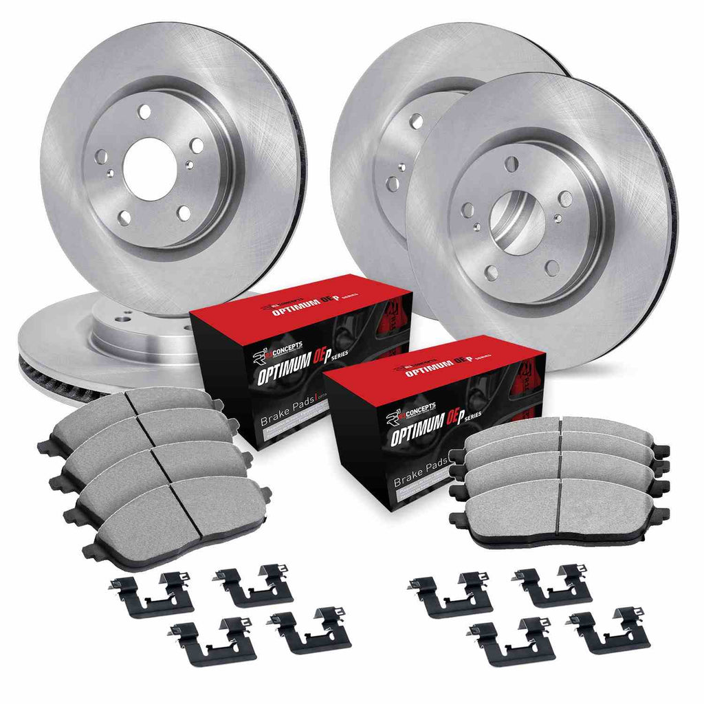 R1 Concepts 90-90 Lexus LS400 Front & Rear Brake Rotor Set w/Optimum OE ...