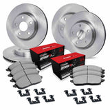 R1 Concepts 98-07 Lexus LX470 Front & Rear Brake Rotor Set w/Optimum OE Pads and Hardware
