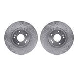R1 Concepts 05-19 Hyundai Tucson Front Drilled & Slotted Silver Brake Rotor Set by R1 Concepts RNC-WGPN1-03011