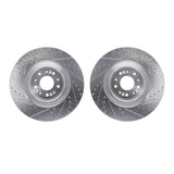 R1 Concepts 17-22 Genesis G90 Front Drilled & Slotted Silver Brake Rotor Set by R1 Concepts RNC-WGPN1-10000