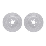 R1 Concepts 17-25 Subaru BRZ Front Drilled & Slotted Silver Brake Rotor Set by R1 Concepts RNC-WGPN1-13008