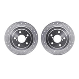 R1 Concepts 90-08 Saab 9-2X Rear Drilled & Slotted Silver Brake Rotor Set by R1 Concepts RNC-WGPN1-13025