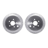 R1 Concepts 08-15 Subaru Legacy Rear Drilled & Slotted Silver Brake Rotor Set by R1 Concepts RNC-WGPN1-13030