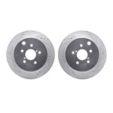 R1 Concepts 14-18 Subaru Forester Rear Drilled & Slotted Silver Brake Rotor Set by R1 Concepts RNC-WGPN1-13034