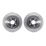 R1 Concepts 05-09 Subaru Legacy Rear Drilled & Slotted Silver Brake Rotor Set by R1 Concepts RNC-WGPN1-13039