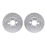 R1 Concepts 62-87 Jaguar 420 Rear Drilled & Slotted Silver Brake Rotor Set by R1 Concepts RNC-WGPN1-20024