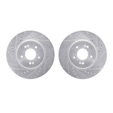 R1 Concepts 18-23 Genesis G70 Front Drilled & Slotted Silver Brake Rotor Set by R1 Concepts RNC-WGPN1-21002
