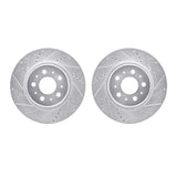 R1 Concepts 17-24 Tesla 3 Front Drilled & Slotted Silver Brake Rotor Set by R1 Concepts RNC-WGPN1-26001