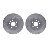 R1 Concepts 07-18 Land Rover Range Rover Evoque Front Drilled & Slotted Silver Brake Rotor Set by R1 Concepts RNC-WGPN1-27001