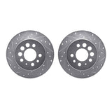 R1 Concepts 74-95 Volvo 242 Rear Drilled & Slotted Silver Brake Rotor Set by R1 Concepts RNC-WGPN1-27033