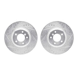 R1 Concepts 07-15 BMW 335d Front Drilled & Slotted Silver Brake Rotor Set by R1 Concepts RNC-WGPN1-31017