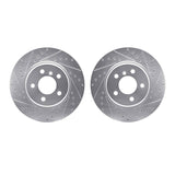 R1 Concepts 11-16 BMW 528i xDrive Front Drilled & Slotted Silver Brake Rotor Set by R1 Concepts RNC-WGPN1-31029