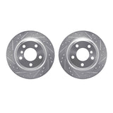 R1 Concepts 06-20 BMW 428i Rear Drilled & Slotted Silver Brake Rotor Set by R1 Concepts RNC-WGPN1-31079