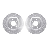 R1 Concepts 06-15 BMW 335is Rear Drilled & Slotted Silver Brake Rotor Set by R1 Concepts RNC-WGPN1-31082