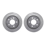 R1 Concepts 03-08 BMW Z4 Rear Drilled & Slotted Silver Brake Rotor Set by R1 Concepts RNC-WGPN1-31125
