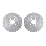 R1 Concepts 02-08 Mini Cooper Front Drilled & Slotted Silver Brake Rotor Set by R1 Concepts RNC-WGPN1-32000