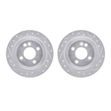 R1 Concepts 02-15 Mini Cooper Rear Drilled & Slotted Silver Brake Rotor Set by R1 Concepts RNC-WGPN1-32015