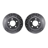 R1 Concepts 13-16 Mini Cooper Countryman Rear Drilled & Slotted Silver Brake Rotor Set by R1 Concepts RNC-WGPN1-32020