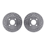 R1 Concepts 81-87 Chrysler LeBaron Front Drilled & Slotted Silver Brake Rotor Set by R1 Concepts RNC-WGPN1-39012