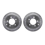 R1 Concepts 07-17 Chrysler Sebring Rear Drilled & Slotted Silver Brake Rotor Set by R1 Concepts RNC-WGPN1-39017