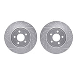 R1 Concepts 05-23 Chrysler 300 Rear Drilled & Slotted Silver Brake Rotor Set by R1 Concepts RNC-WGPN1-39020