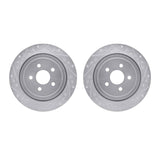R1 Concepts 89-95 Chrysler Daytona Rear Drilled & Slotted Silver Brake Rotor Set by R1 Concepts RNC-WGPN1-39024