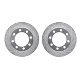 R1 Concepts 89-93 Dodge D250 Front Drilled & Slotted Silver Brake Rotor Set by R1 Concepts RNC-WGPN1-40037