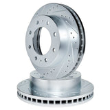 R1 Concepts 89-93 Dodge D250 Front Drilled & Slotted Silver Brake Rotor Set by R1 Concepts RNC-WGPN1-40037