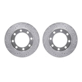 R1 Concepts 75-93 Dodge W200 Front Drilled & Slotted Silver Brake Rotor Set by R1 Concepts RNC-WGPN1-40078
