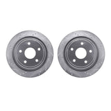 R1 Concepts 02-24 Chrysler Aspen Rear Drilled & Slotted Silver Brake Rotor Set by R1 Concepts RNC-WGPN1-40081