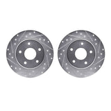 R1 Concepts 08-16 Chrysler Town & Country (Van) Rear Drilled & Slotted Silver Brake Rotor Set by R1 Concepts RNC-WGPN1-40084