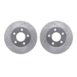 R1 Concepts 80-89 American Motors Eagle Front Drilled & Slotted Silver Brake Rotor Set by R1 Concepts RNC-WGPN1-42000