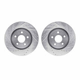 R1 Concepts 11-25 Dodge Durango Front Drilled & Slotted Silver Brake Rotor Set by R1 Concepts RNC-WGPN1-42004