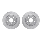 R1 Concepts 11-22 Dodge Durango Front Drilled & Slotted Silver Brake Rotor Set by R1 Concepts RNC-WGPN1-42005