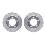 R1 Concepts 74-80 InternatIonal Scout II Front Drilled & Slotted Silver Brake Rotor Set by R1 Concepts RNC-WGPN1-42009