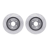 R1 Concepts 06-10 Jeep Grand Cherokee Front Drilled & Slotted Silver Brake Rotor Set by R1 Concepts RNC-WGPN1-42017
