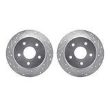 R1 Concepts 99-04 Jeep Grand Cherokee Rear Drilled & Slotted Silver Brake Rotor Set by R1 Concepts RNC-WGPN1-42034