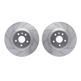 R1 Concepts 09-17 Buick Regal Front Drilled & Slotted Silver Brake Rotor Set by R1 Concepts RNC-WGPN1-45011