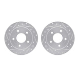 R1 Concepts 86-92 Buick Riviera Rear Drilled & Slotted Silver Brake Rotor Set by R1 Concepts RNC-WGPN1-46030