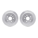R1 Concepts 08-19 Cadillac CTS Rear Drilled & Slotted Silver Brake Rotor Set by R1 Concepts RNC-WGPN1-46038