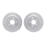 R1 Concepts 97-13 Cadillac XLR Rear Drilled & Slotted Silver Brake Rotor Set by R1 Concepts RNC-WGPN1-46043