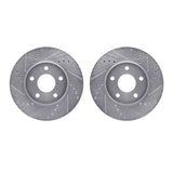 R1 Concepts 06-11 Chevrolet HHR Front Drilled & Slotted Silver Brake Rotor Set by R1 Concepts RNC-WGPN1-47037